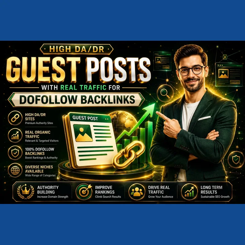 10 high DA/DR guest posts with real traffic and dofollow backlinks
