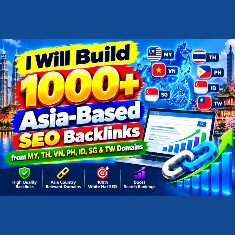 1000+ Asia-based SEO backlinks from MY, TH, VN, PH, ID, SG & TW domains