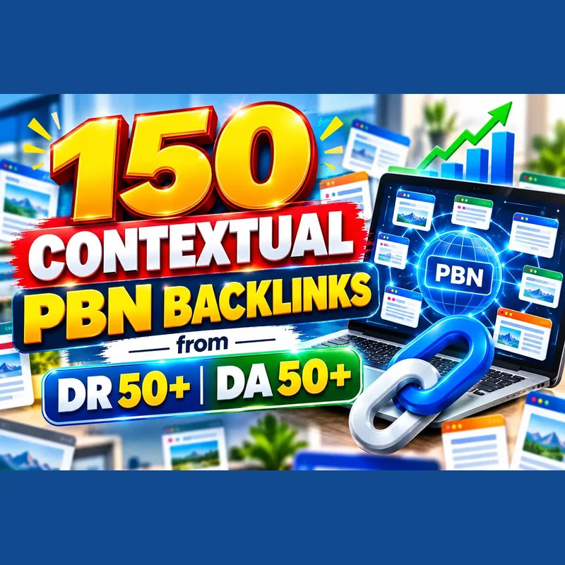 150 contextual PBN backlinks from high-authority DR 50+ DA 50+ sites
