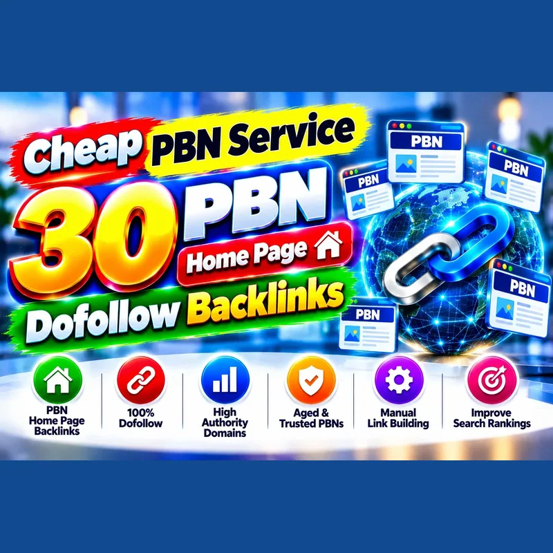 30 affordable PBN homepage dofollow backlinks