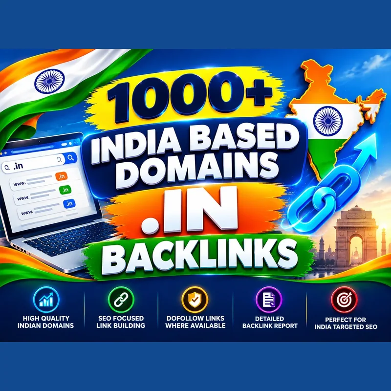 300 to 1000 India.IN backlinks for Indian SEO and local link building