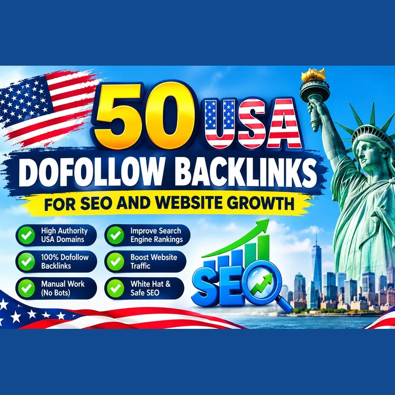 50 USA dofollow backlinks for SEO and website growth