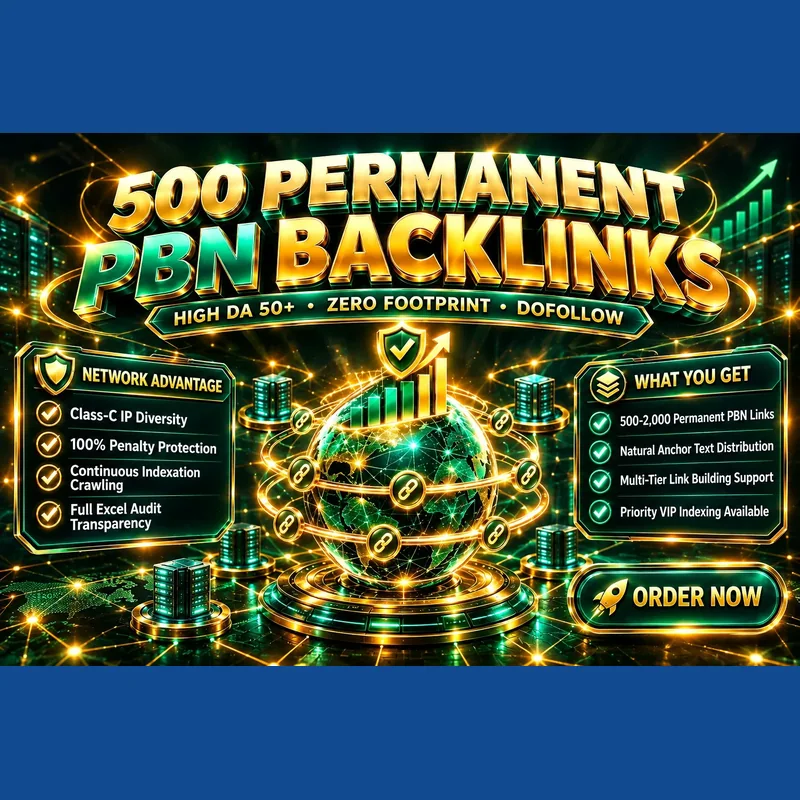500 high DA 50+ permanent PBN backlinks link building service