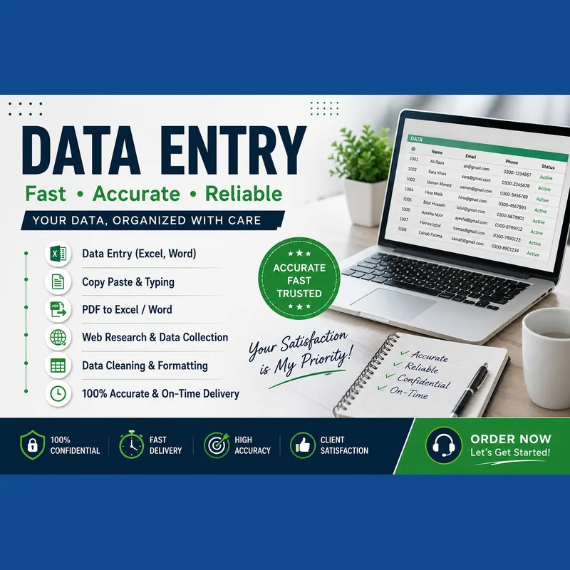 Accurate and fast data entry, Excel, copy paste, and typing work