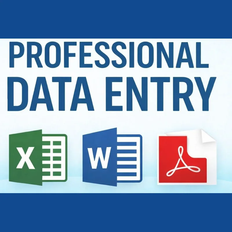Accurate data entry, Excel formatting and PDF conversion