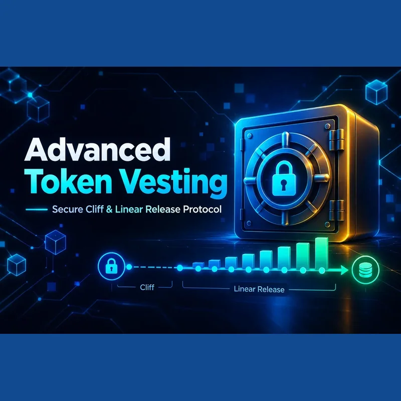 Advanced token vesting smart contract with cliff and linear release
