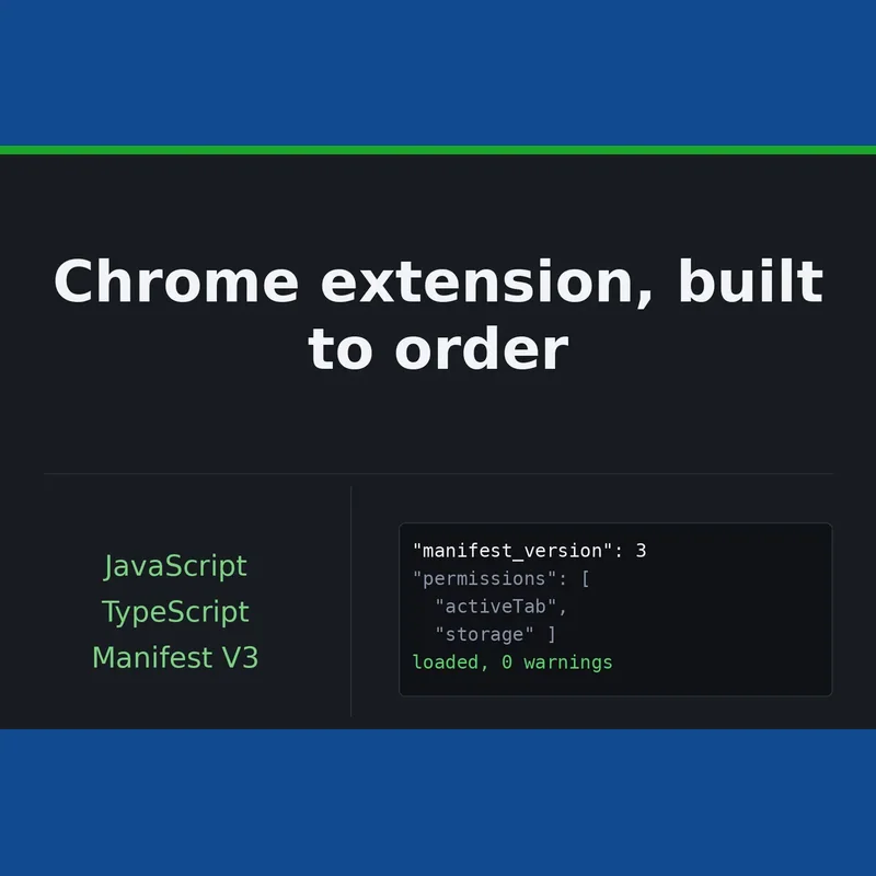 Chrome extension development in JavaScript or TypeScript
