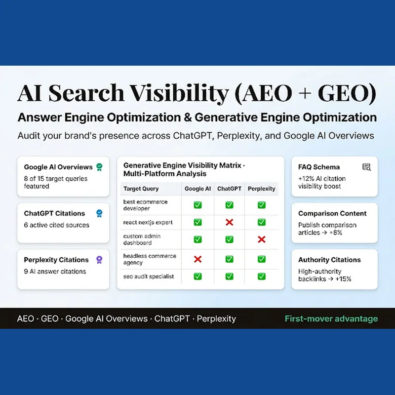 Complete SEO, AEO and GEO audit and growth plan for your website