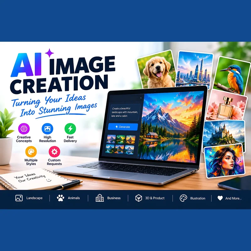 Custom AI concept art images and 4k upscaling for your project