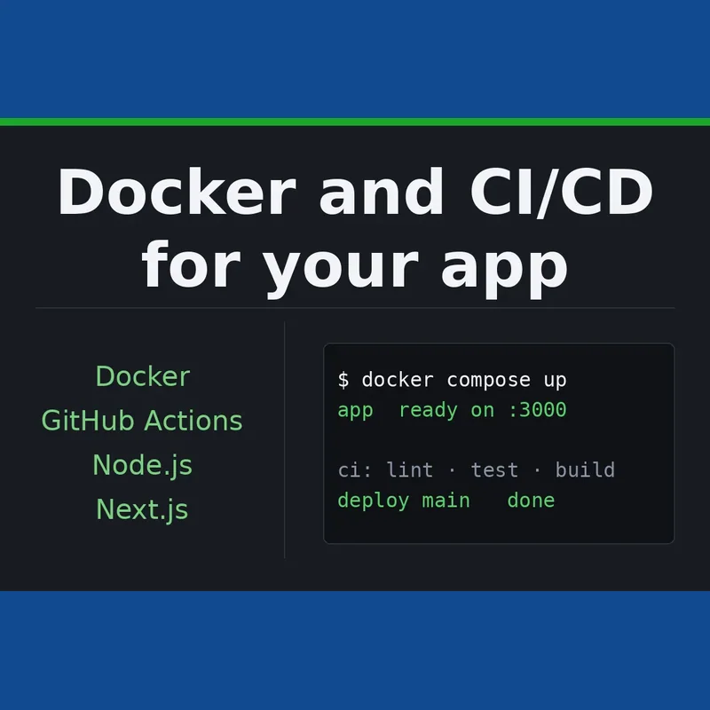 Dockerized Node.js, Next.js or Rust app with CI/CD setup