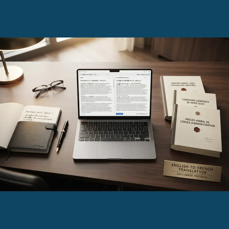 English to French translation for legal and corporate documents