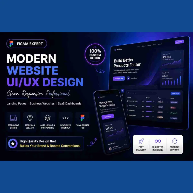 High converting website UI design in Figma for your business