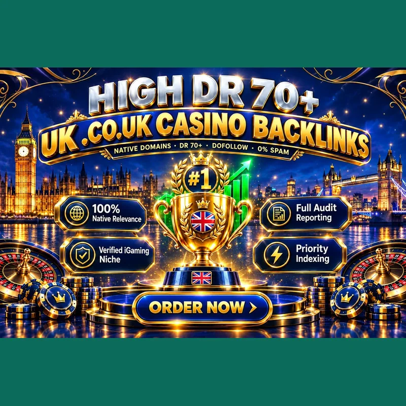 High DR 70+ UK (.co.uk) casino iGaming link building service