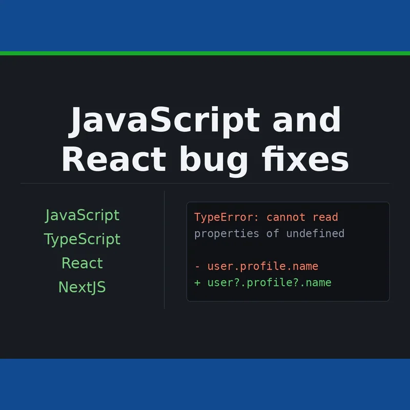 JavaScript, React or Node.js web app bug fix