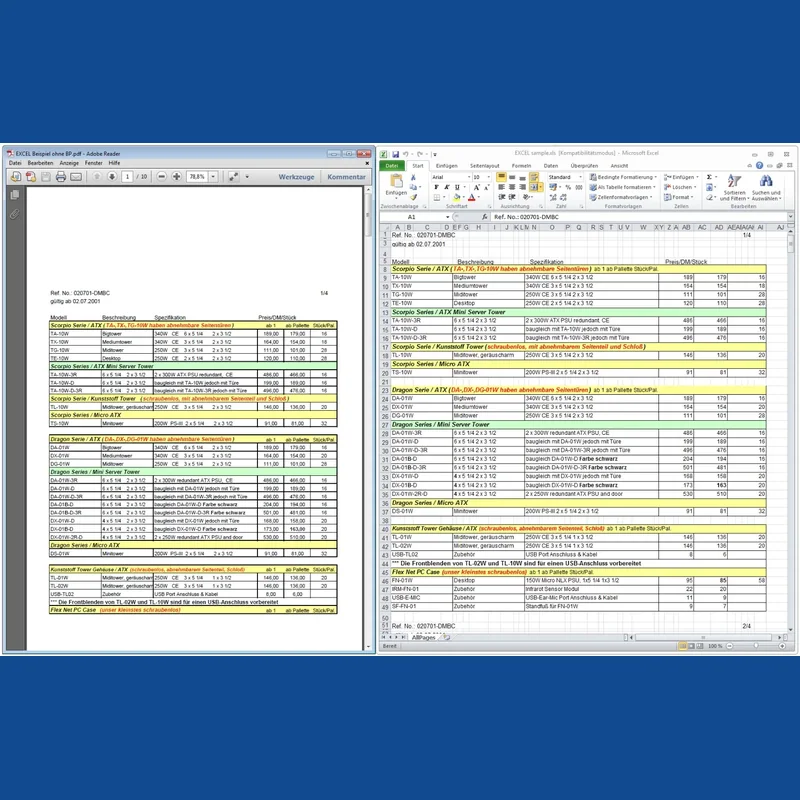 Manual PDF to Excel conversion with 100% accuracy in 24 hours