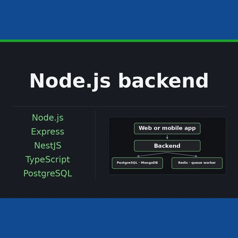 Node.js backend development with Express or NestJS