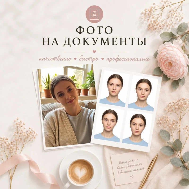 Passport and document photo retouching and editing service