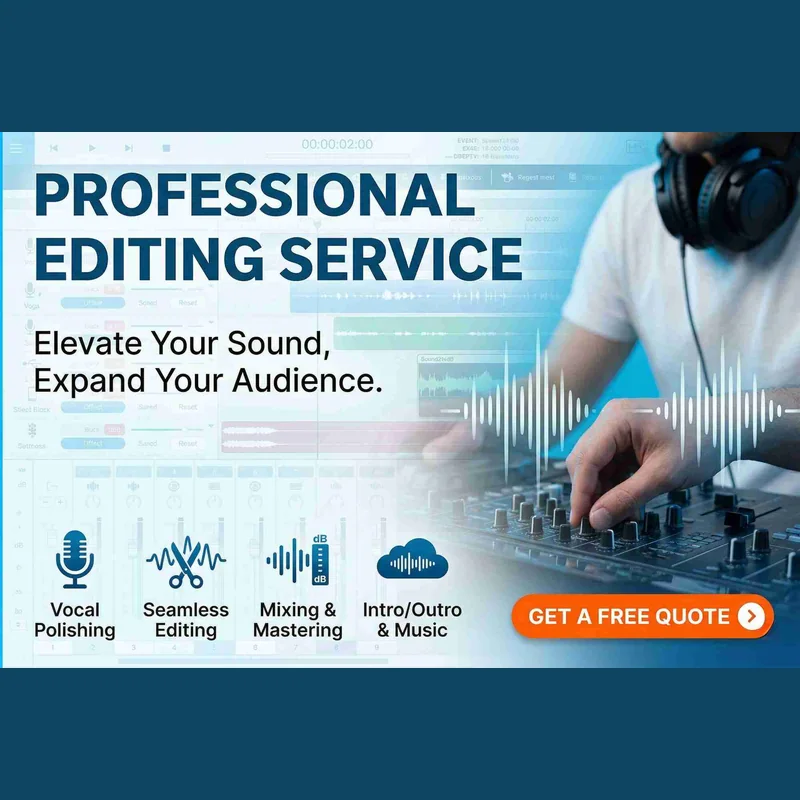 Podcast editing for clean, clear and professional sound