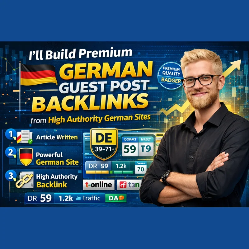Premium German guest post backlinks on high-DA.de sites