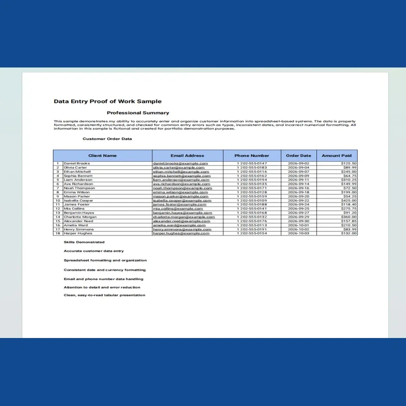 Professional data entry in Excel and Google Sheets