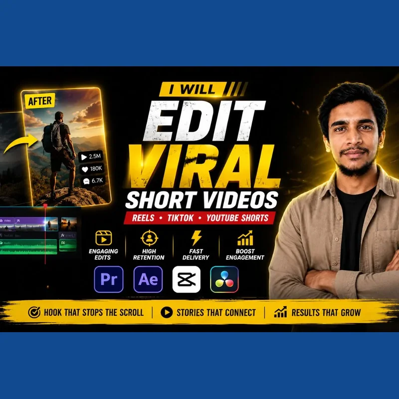Professional editing for reels, shorts, and social media videos