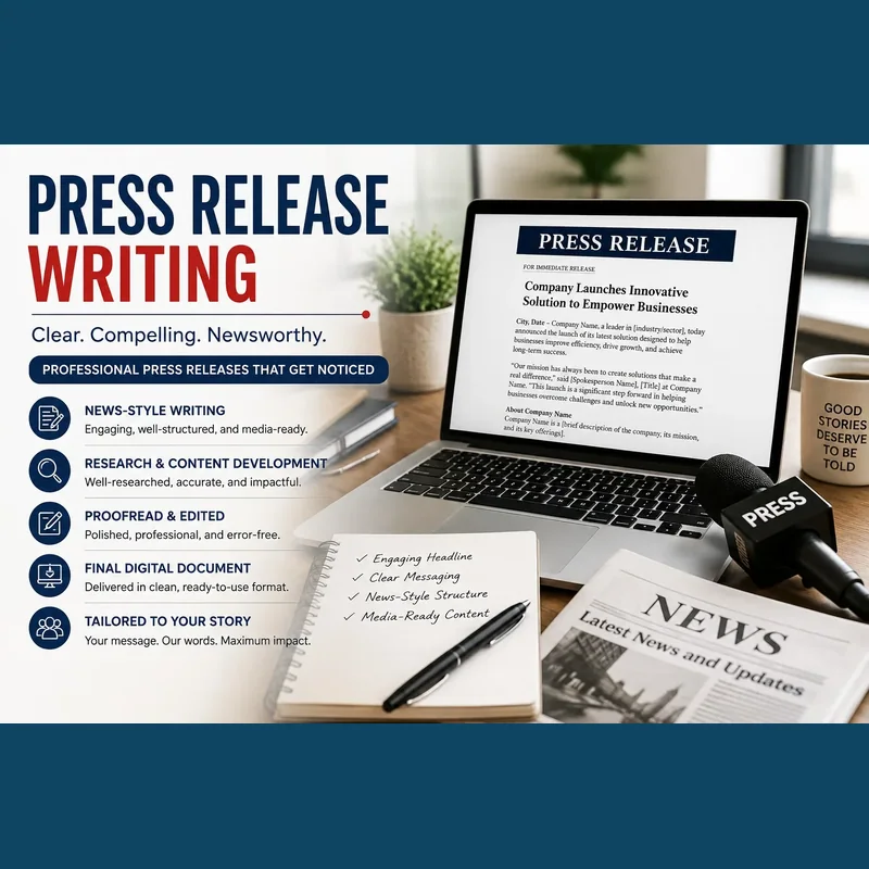 Professional, newsworthy press release writing