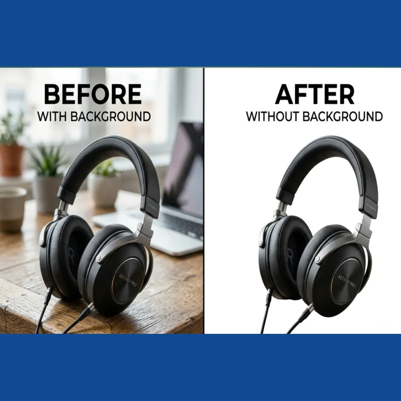 Professional photo background removal and editing