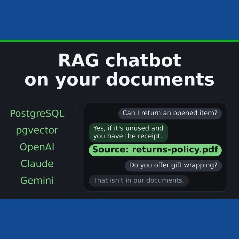 RAG chatbot that answers from your documents and shows sources