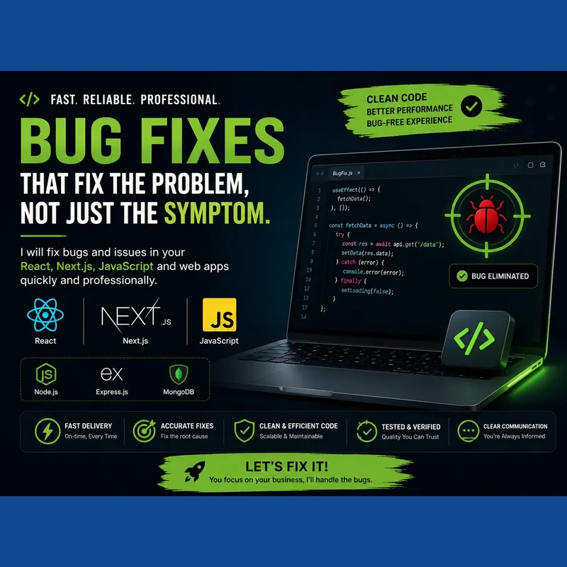 React.js bug fix and JavaScript error debugging