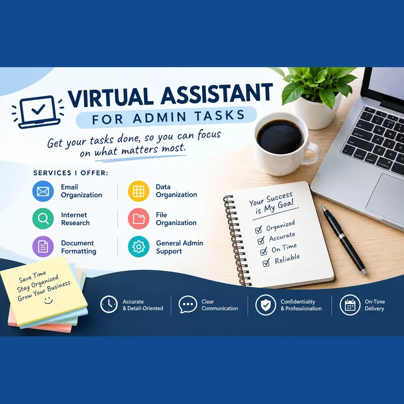 Reliable virtual assistant support for daily admin tasks