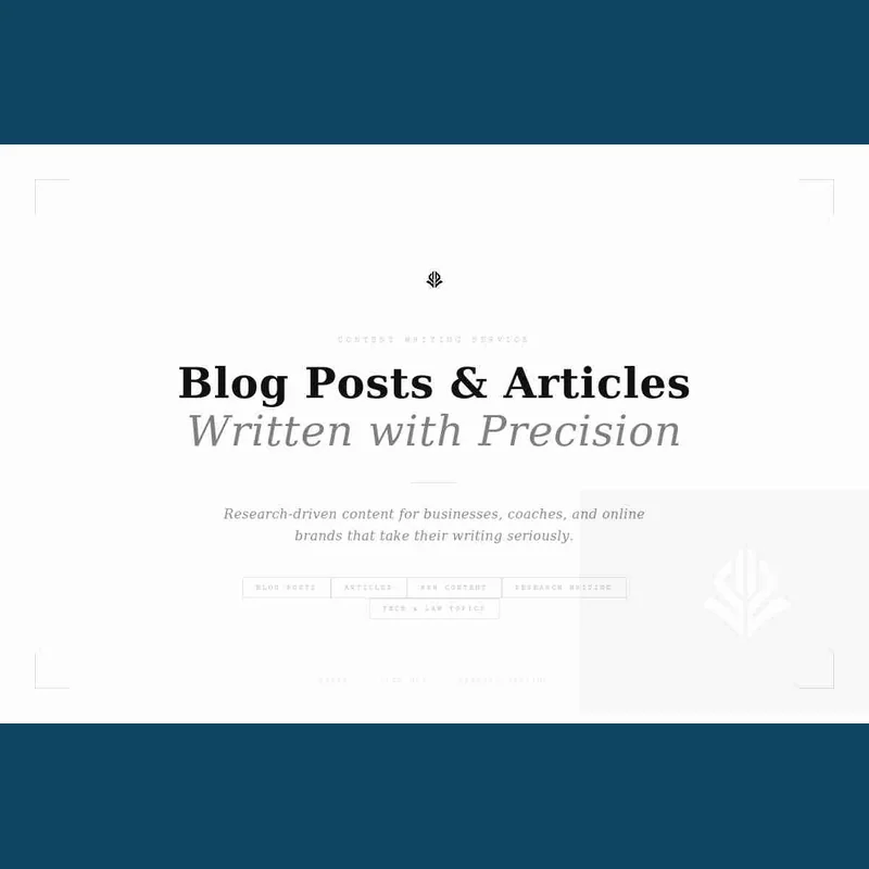 Research-driven blog posts and articles for your business