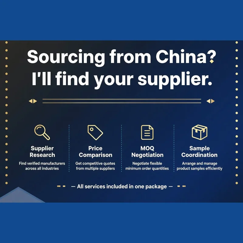 Supplier research, price comparison, and sourcing support from China