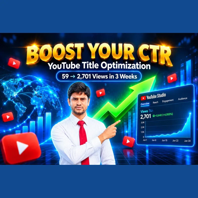 YouTube title and tags research and rewrite for higher views and CTR